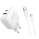 Зарядний пристрій + кабель Micro USB FONENG EU26 (1xUSB QC/1xPD), ціна | Фото 1