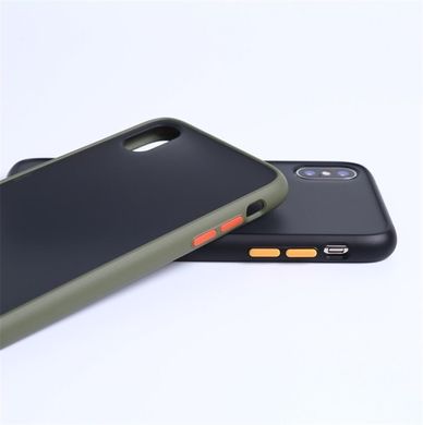 Матовый противоударный чехол MIC Matte Color Case for iPhone Xr - Red/black, цена | Фото