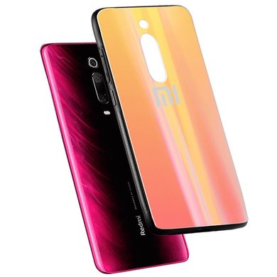 TPU+Glass чохол Gradient Aurora із лого для Xiaomi Redmi K20 / K20 Pro / Mi9T / Mi9T Pro - Рожевий, ціна | Фото