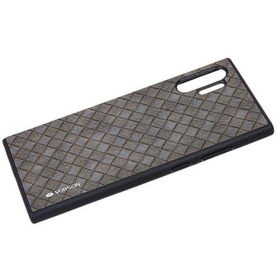 Шкіряна накладка VORSON Braided leather series для Samsung Galaxy Note 10 Plus - Сірий, ціна | Фото