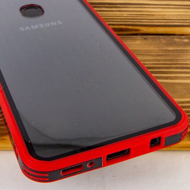 Прозорий TPU+PC чохол Epic із кольоровим бампером для Samsung Galaxy A20 / A30 - Червоний, ціна | Фото