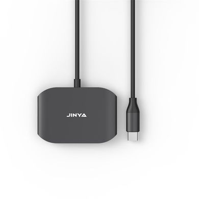 Адаптер JINYA Type-C 4in1 Adapter (TF/SD Card Reader/2xUSB2.0) - Gray (JA2004), ціна | Фото