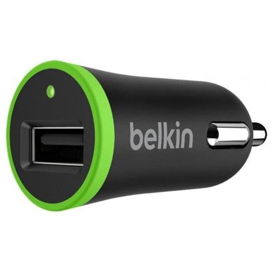 Автомобильная зарядка Belkin Car Charger (12W) USB 2.4A, Lightning 1.2м, black, цена | Фото