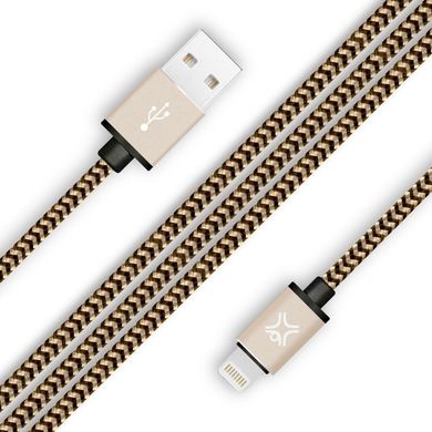Кабель XtremeMac Lightning Nylon Cable Gold (1.2 m) (XCL-PRC-93), ціна | Фото