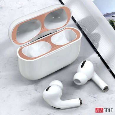 Нікелеві захисні наклейки AHASTYLE для Apple AirPods Pro - срібний (AHA-01680-SLR), ціна | Фото