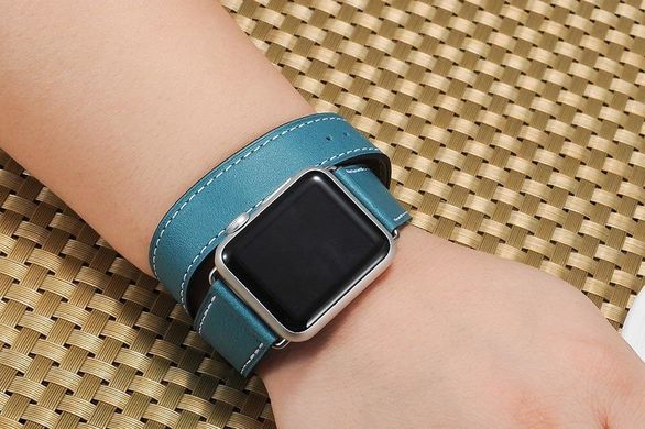 COTEetCI “W9” Apple Watch LEATHER 38 mm - Blue, ціна | Фото