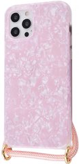 Чехол на шнурке MIC Confetti Jelly Case with Cord (TPU) iPhone 12/12 Pro - White, цена | Фото