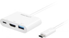 Адаптер Macally мульти портовый (3 в 1) с USB-C 3.1 порта на HDMI 4K порт, три USB-А 3.1/3.0 порта и зарядный USB-C порт для порта ноутбука, белый (UCHDMI4K), цена | Фото
