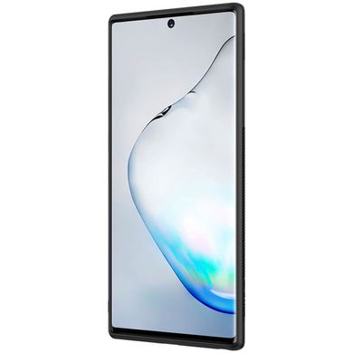 Карбоновая накладка Nillkin Synthetic Fiber series для Samsung Galaxy Note 10 - Чорний, ціна | Фото