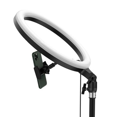 Кольцевая светодиодная LED лампа Baseus Live Stream 12" c триподом - Black (CRZB12-B01), цена | Фото