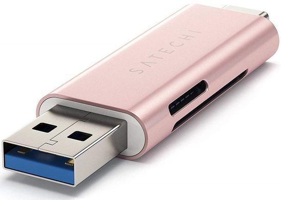 Переходник Satechi Aluminum Type-C USB 3.0 and Micro/SD Card Reader Silver (ST-TCCRAS), цена | Фото