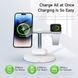 Док-станция с MagSafe DUZZONA W9 3-in-1 Wireless Charger Stand - White, цена | Фото 3