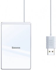 Беспроводное зарядное устройство Baseus Card Ultra-Thin 15W (with USB cable 1m) Wireless Charger Silver (WX01B-S2), цена | Фото
