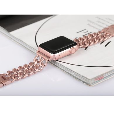 Ремешок STR Chain Stainless Steel Band for Apple Watch 38/40/41 mm (Series SE/7/6/5/4/3/2/1) - Rose Gold, цена | Фото