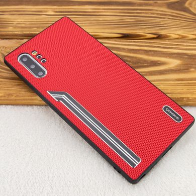 TPU чехол SHENGO Textile series для Samsung Galaxy Note 10 Plus - Черный, цена | Фото