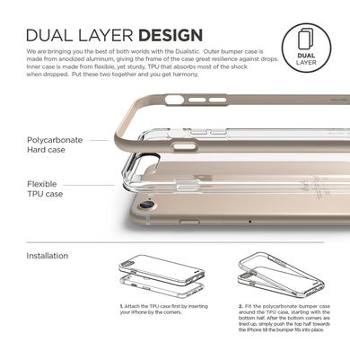 Elago Dualistic Case White for iPhone 8/7/SE (2020) (ES7DL-WH-RT), ціна | Фото