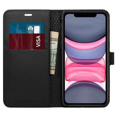 Чохол Spigen для iPhone 11 Wallet S, Saffiano Black, ціна | Фото