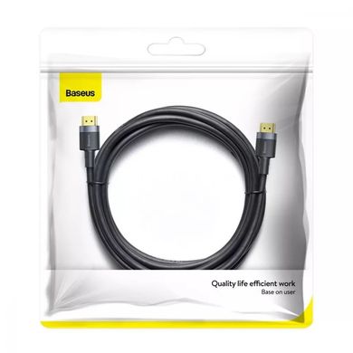 HDMI Кабель Baseus Cafule 4KHDMI Male To 4KHDMI Male (2m) - Black (CADKLF-F01), ціна | Фото