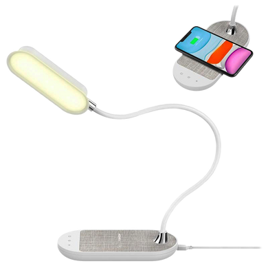 LED лампа c беспроводной зарядкой MOMAX Q.LED FLEX - White, цена | Фото