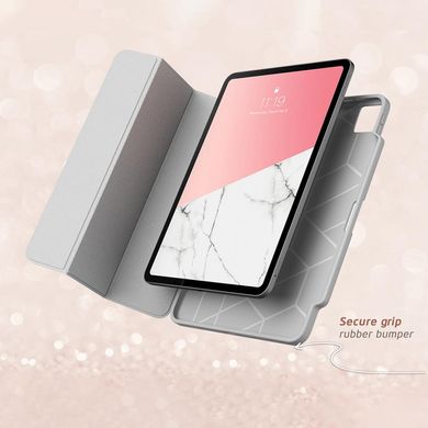 Противоударный чехол-книжка с защитой экрана i-Blason [Cosmo] Full-Body Case for iPad Pro 12.9 (2018 | 2020) - Marble, цена | Фото