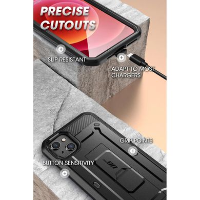 Противоударный чехол с защитой экрана SUPCASE Unicorn Beetle Pro Rugged Case for iPhone 13 - Black, цена | Фото