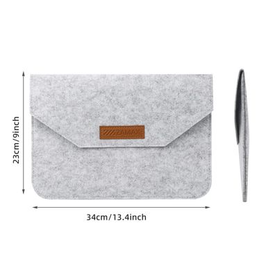 Повстяний чохол ZAMAX Felt Bag for MacBook Air 15 (2023) | Pro 16 (2019-2023) | Pro 15 (2016-2019) | Pro Retina 15 (2012-2015) - Forest Green, ціна | Фото