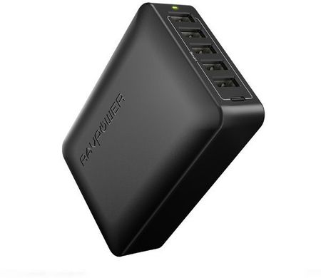 Зарядное устройство RAVPower 6 Port USB Type C Wall Charger, iSmart 2.0 Compatible with iPhone ,Black, цена | Фото