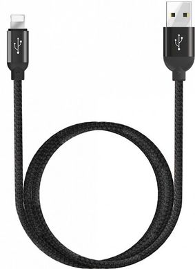 Кабель WIWU Atom Lightning Charging and Synic Cable (1.2m) - Black, ціна | Фото