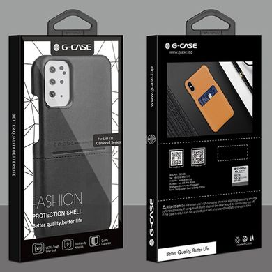 Кожаная накладка G-Case Cardcool Series для Samsung Galaxy S20+ - Черный, цена | Фото
