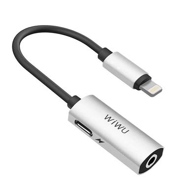 Адаптер WIWU Lightning Audio Adapter LT01 - Silver (WIWU-JACK-SIL), цена | Фото