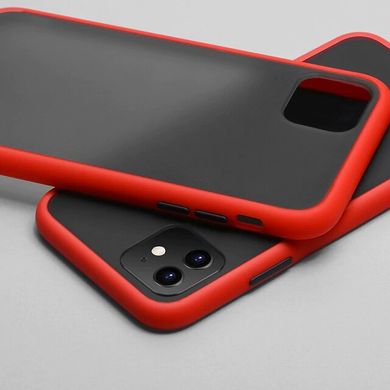 Матовий протиударний чохол MIC Matte Color Case for iPhone 12/12 Pro - Dark green/orange, ціна | Фото