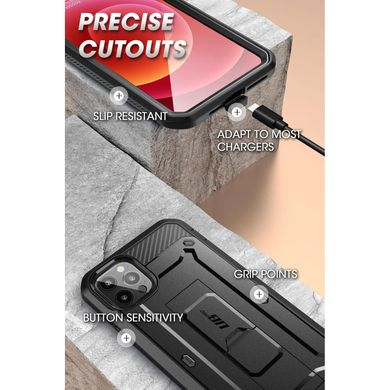 Протиударний чохол з захистом екрану SUPCASE Unicorn Beetle Pro Rugged Case for iPhone 13 Pro - Black, ціна | Фото