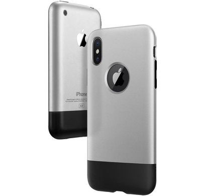 Чохол Spigen Classic One [10th Anniversary Limited Edition] for iPhone X - Aluminum Gray (057CS23345), ціна | Фото