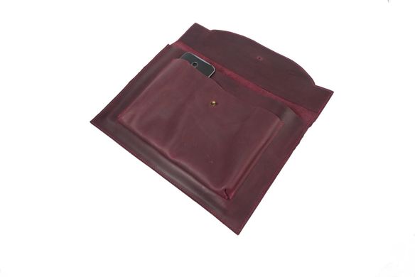 Кожаный чехол ручной работы для MacBook - Бордо (03010), цена | Фото