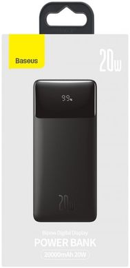 Портативний акумулятор Baseus Bipow Digital Display 20W 20000mAh - Black (PPDML-M01), ціна | Фото