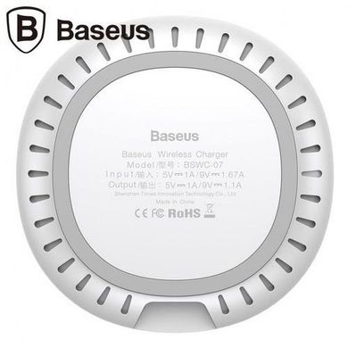 Бездротовий зарядний пристрій Baseus UFO Desktop Wireless Charger White (WXFD-02), ціна | Фото