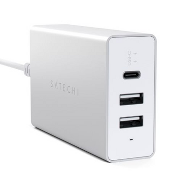 Зарядное устройство Satechi USB-C 40W Travel Charger Silver (ST-ACCAS), цена | Фото