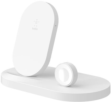 Док-станція Belkin Qi Wireless iWatch (1A), iPhone (7.5W), 5W/1A, white, ціна | Фото