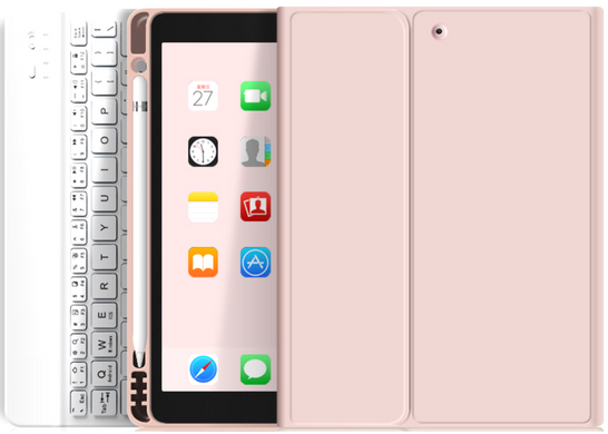 Чохол з клавіатурою STR Keyboard Case Bluetooth for iPad 10.2- Pink (c английскими буквами), ціна | Фото