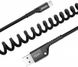 Кабель Baseus Fish-Eye Spring Data Cable USB Lightning 1m - Black (CALSR-01), цена | Фото 3
