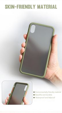 Матовий протиударний чохол MIC Matte Color Case for iPhone 12 Pro Max - Mint green/orange, ціна | Фото