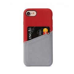Кожаный чехол-накладка Decoded Back Cover для iPhone 6/6s/8/7/SE (2020) из итальянской кожи - Beige/Grey (DA6IPO7SO1WEGY), цена | Фото