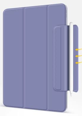 Магнитный силиконовый чехол-книжка STR Buckles Magnetic Case for iPad Pro 11 (2024) - Lavender