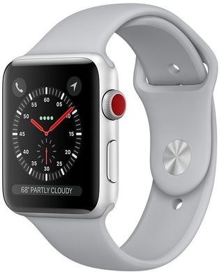 Apple Watch Series 3 (GPS + LTE) 42mm Silver Aluminum with Fog Sport Band, цена | Фото