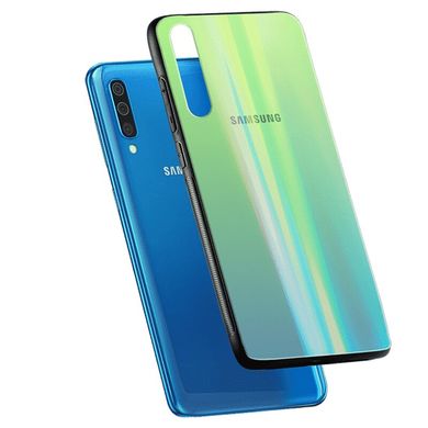 TPU+Glass чехол Gradient Aurora с лого для Samsung Galaxy A70 (A705F) - Фиолетовый, цена | Фото