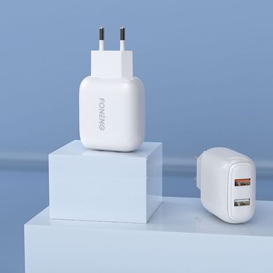 Зарядний пристрій + кабель Lightning FONENG EU36 (1xUSB/1x USB QC), ціна | Фото