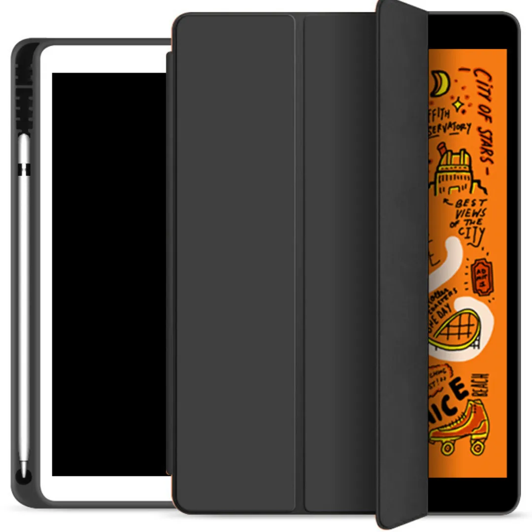 Чехол STR Trifold Pencil Holder Case PU Leather for iPad Air 10.5 (2019) / Pro 10.5 - Black