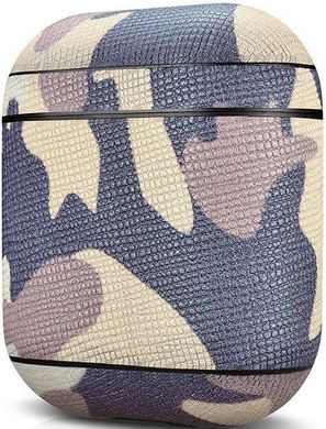 Шкіряний чохол для AirPods iCarer Camouflage Pattern Series Case - Desert Camo (IAP007-DC), ціна | Фото