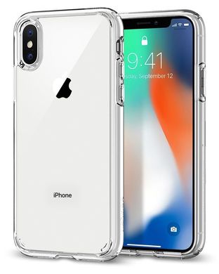 Чохол Spigen iPhone X / XS Case Ultra Hybrid - Crystal Clear, ціна | Фото