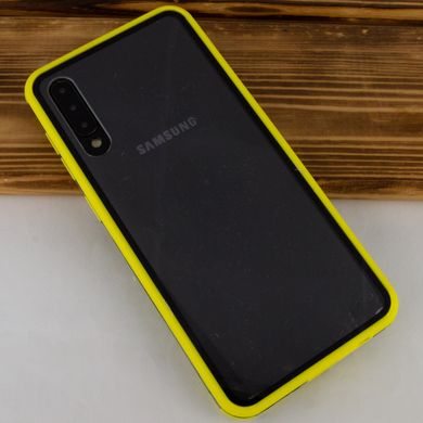 Прозорий TPU+PC чохол Epic із кольоровим бампером для Samsung Galaxy A50 (A505F) / A50s / A30s - Жовтий, ціна | Фото